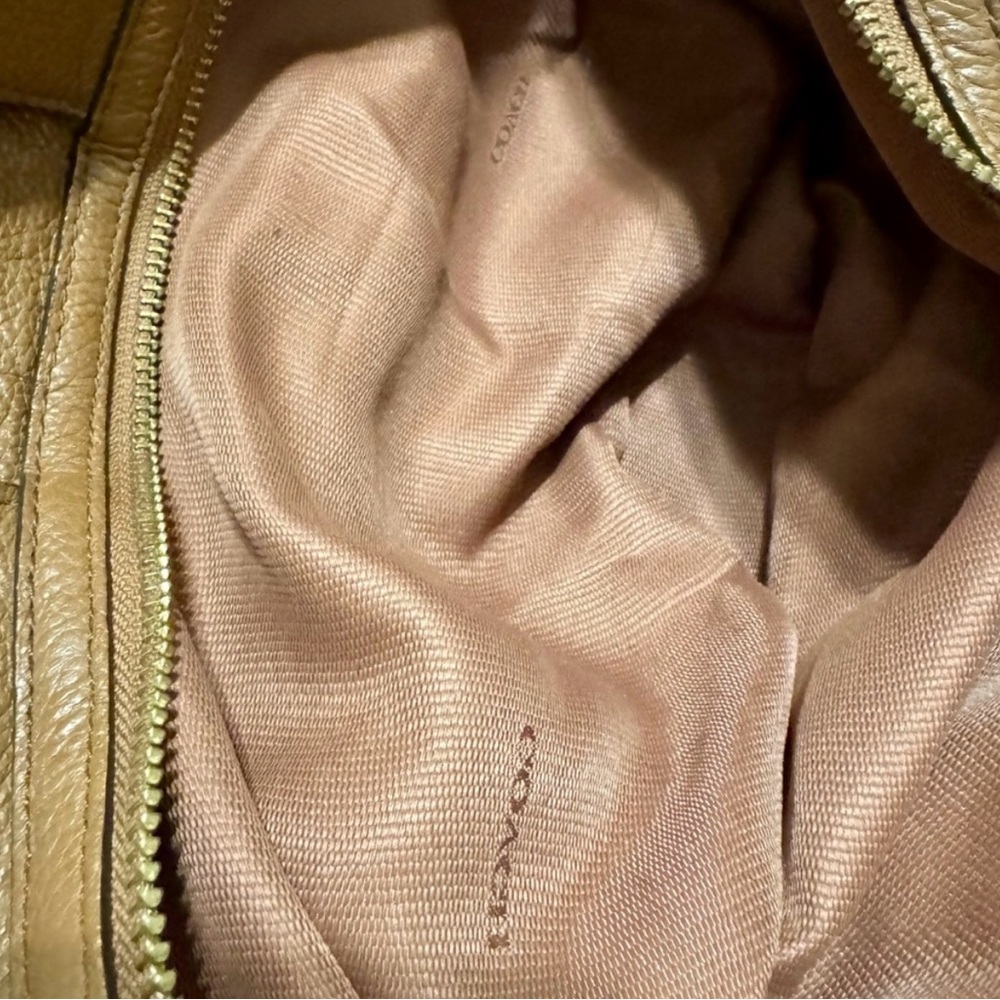 Coach Edie Brown Pebbled Leather Bag - Picture 9 of 9